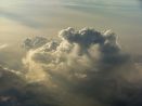 Large thunderstorm from 30,000 feet.